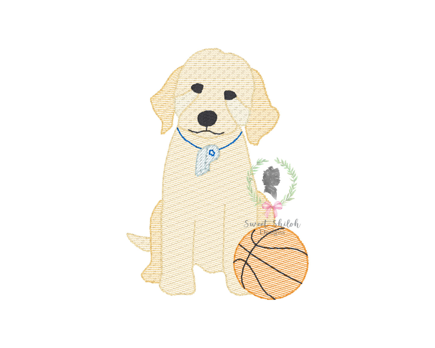 Golden Doodle Basketball Sketch