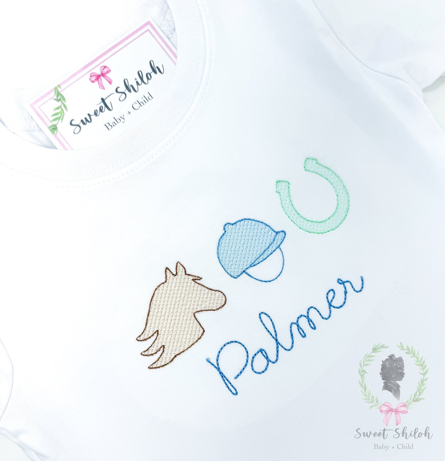 Silhouette Derby Horse Jockey Trio Sketch