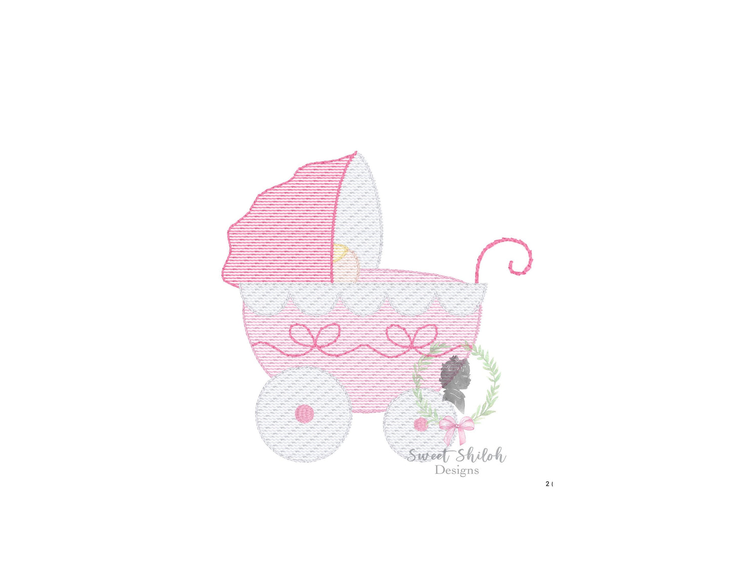 Baby Carriage Bow Sketch