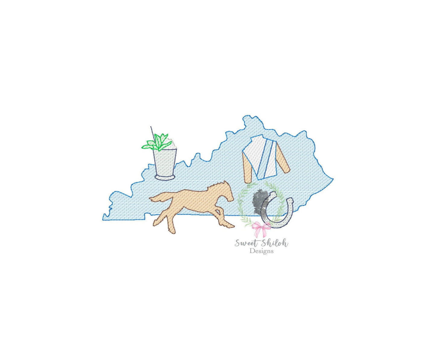 Kentucky Derby State Horse Sketch
