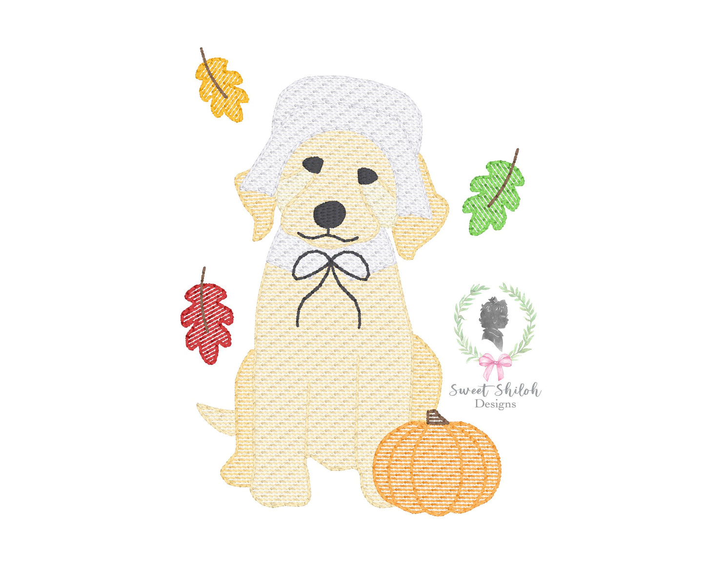 Golden Doodle Pilgrim Girl Sketch