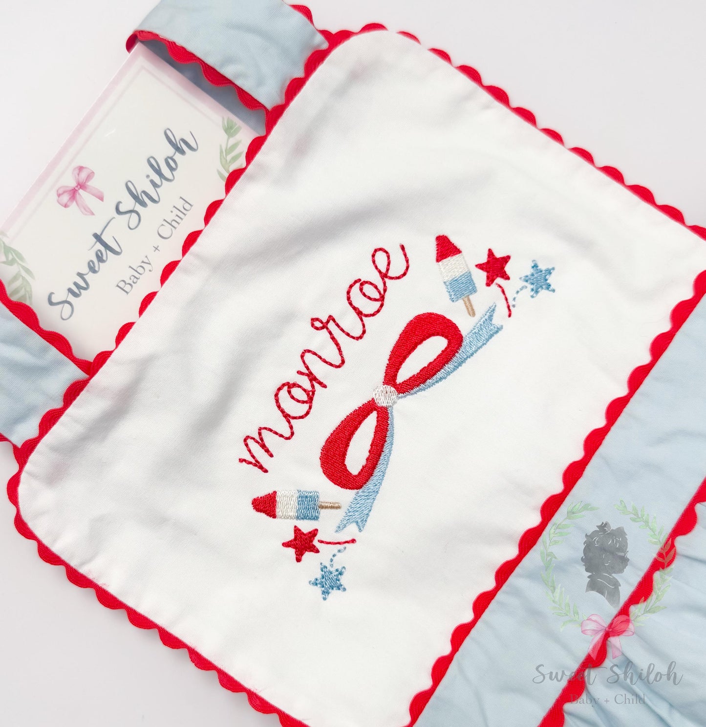 4th of July Popsicle Bow Frame Fill