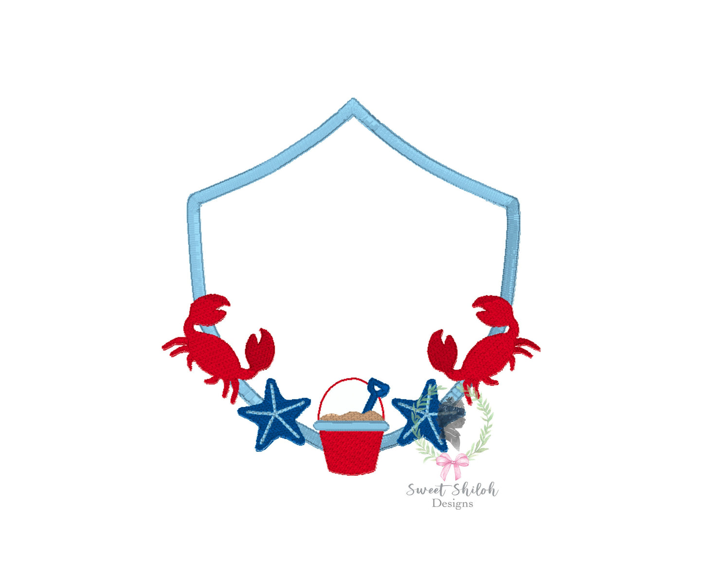 Beach Crab Crest Frame Fill