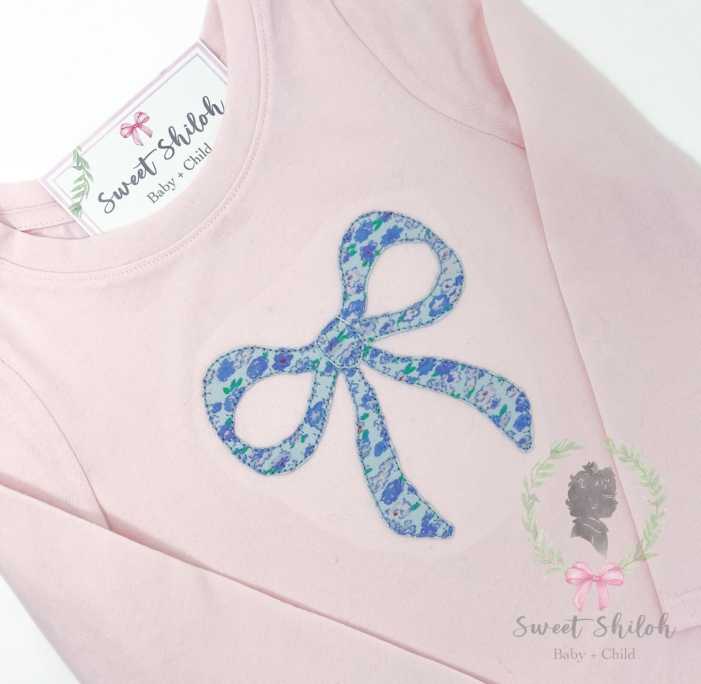 Bow Blanket Stitch Applique