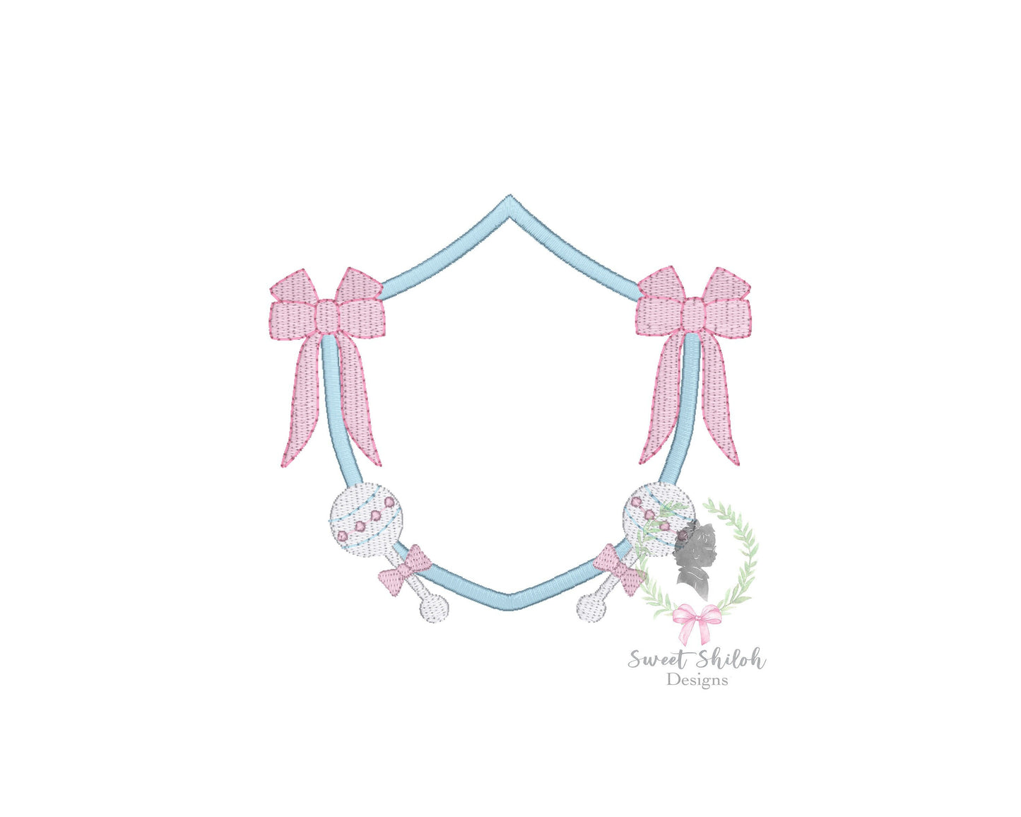 Baby Rattle Bow Frame Fill