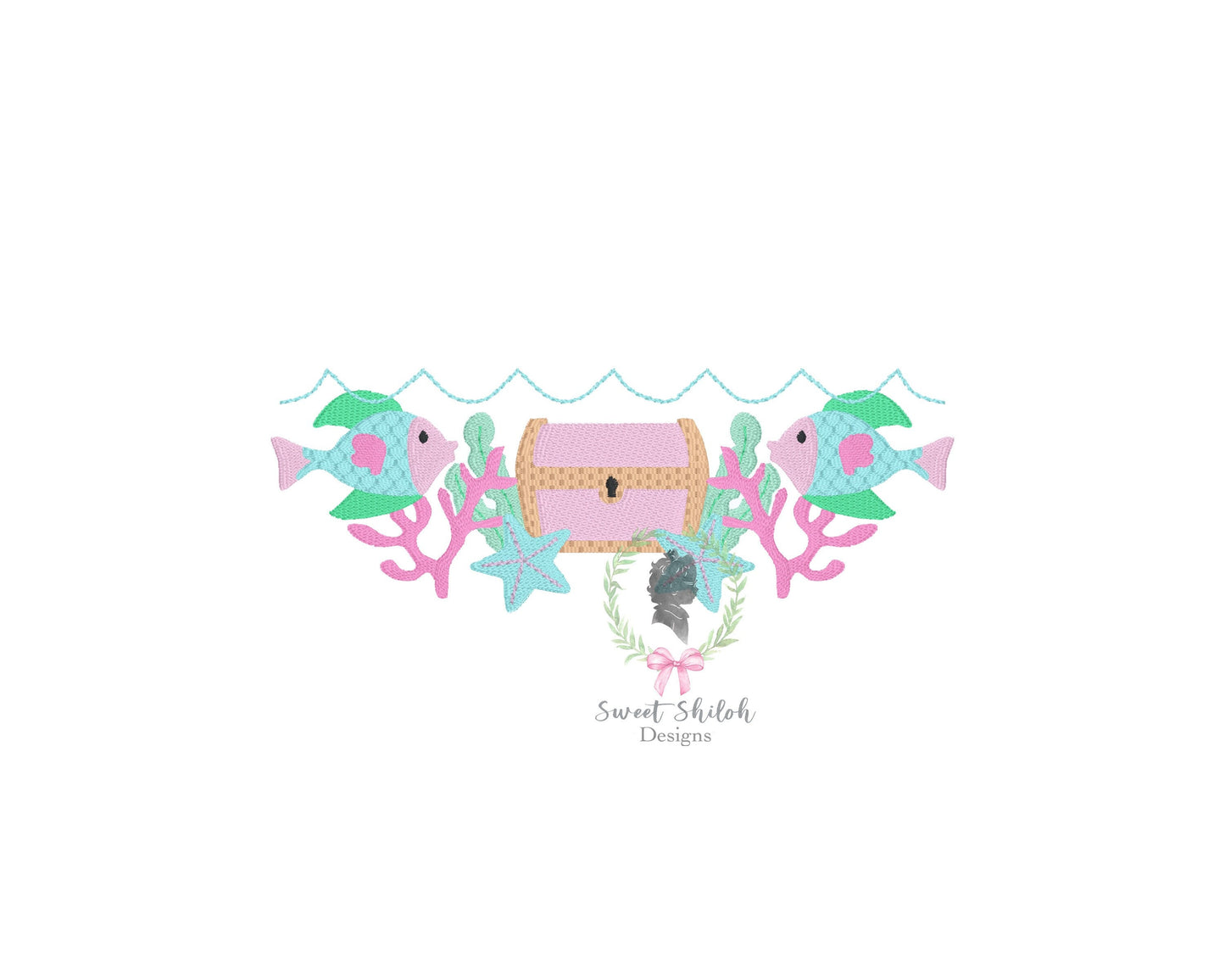 Underwater Treasure Fish Frame Fill