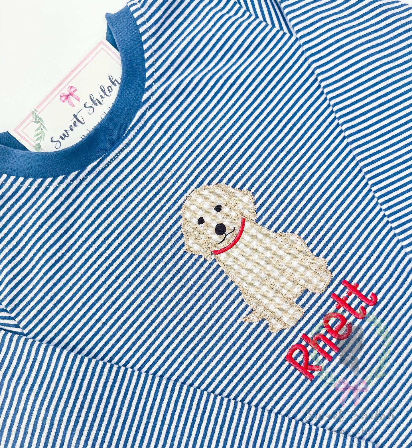 Golden Doodle Zigzag Stitch Applique