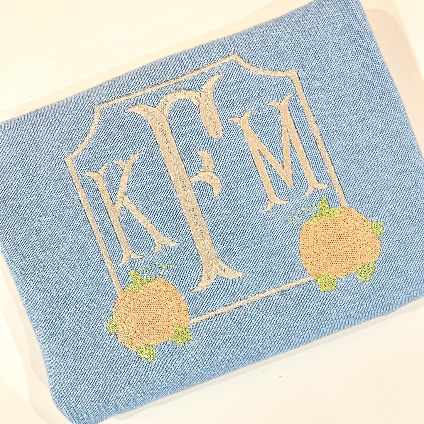 Pumpkin Embroidery Crest Frame Fill