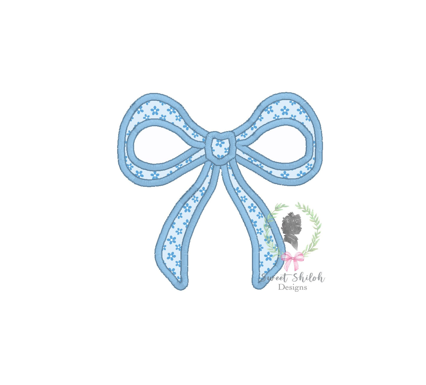 Bow Satin Stitch Applique