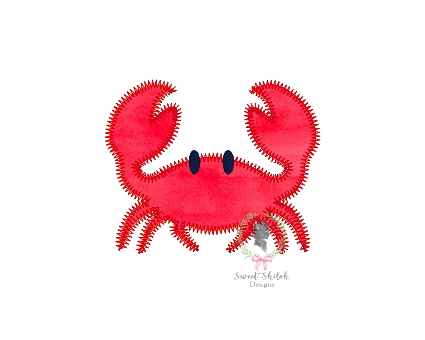Crab Zigzag Stitch Applique