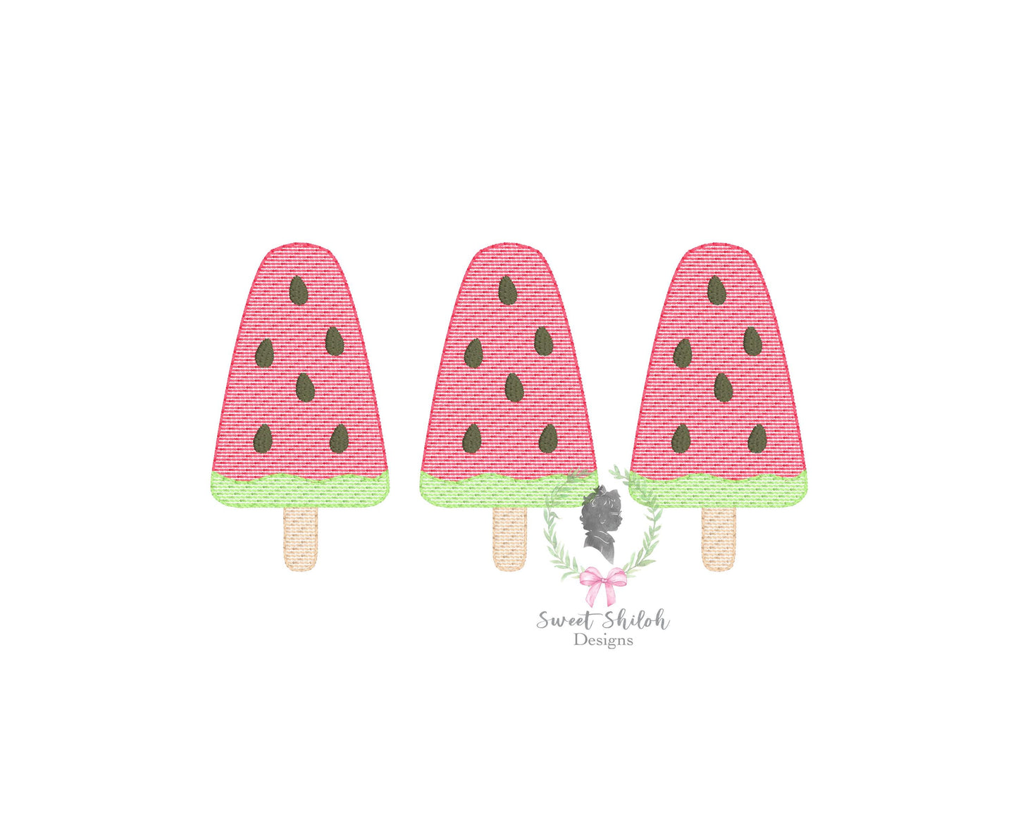 Watermelon Popsicle Trio Sketch