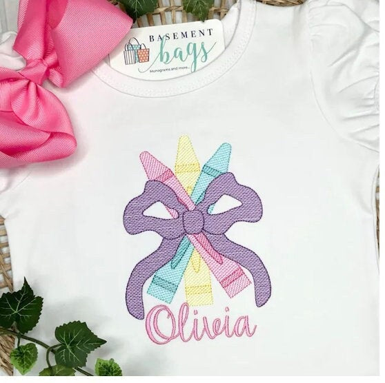 Crayon Trio with Bow Sketch