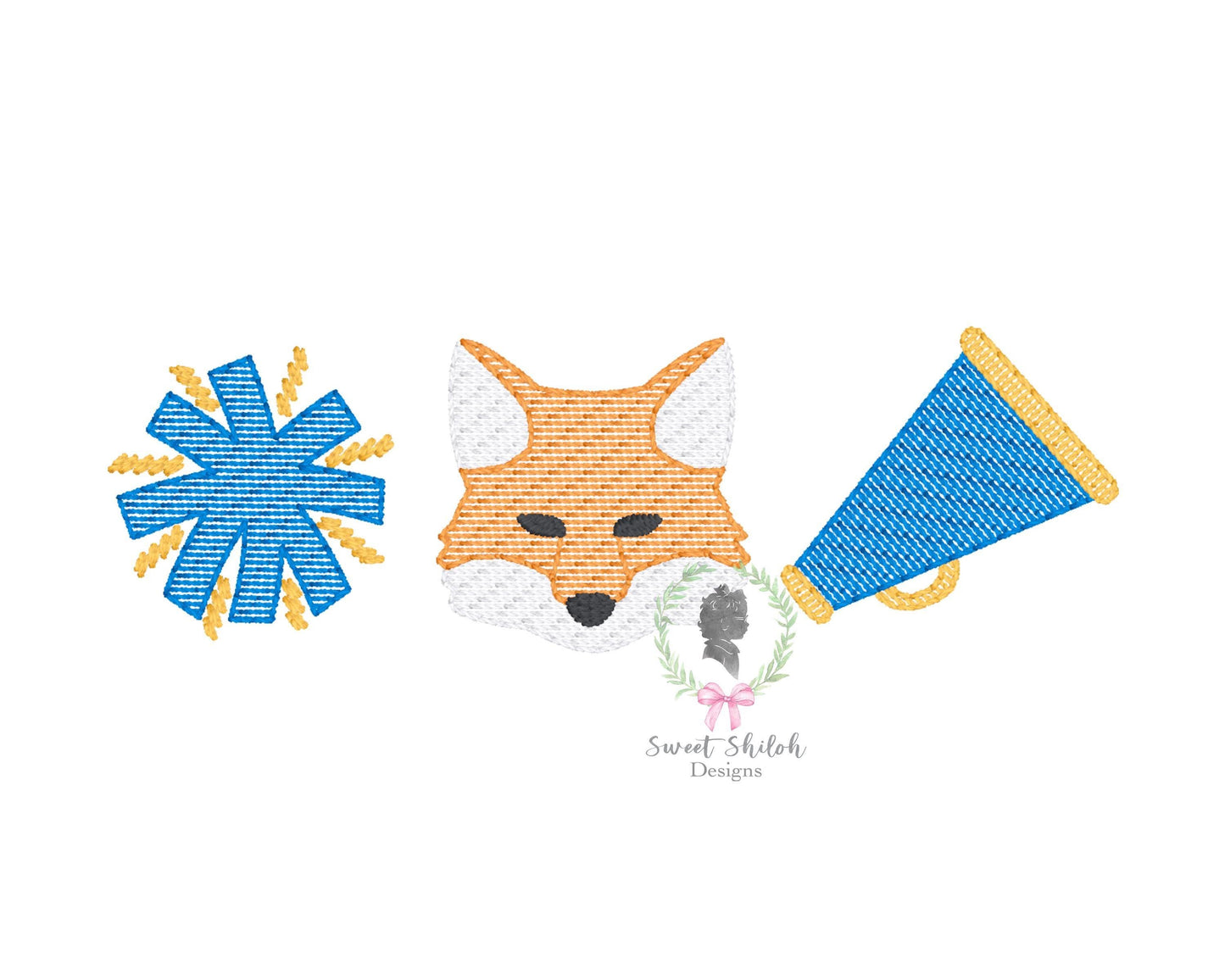 Fox Cheer Megaphone Trio Sketch