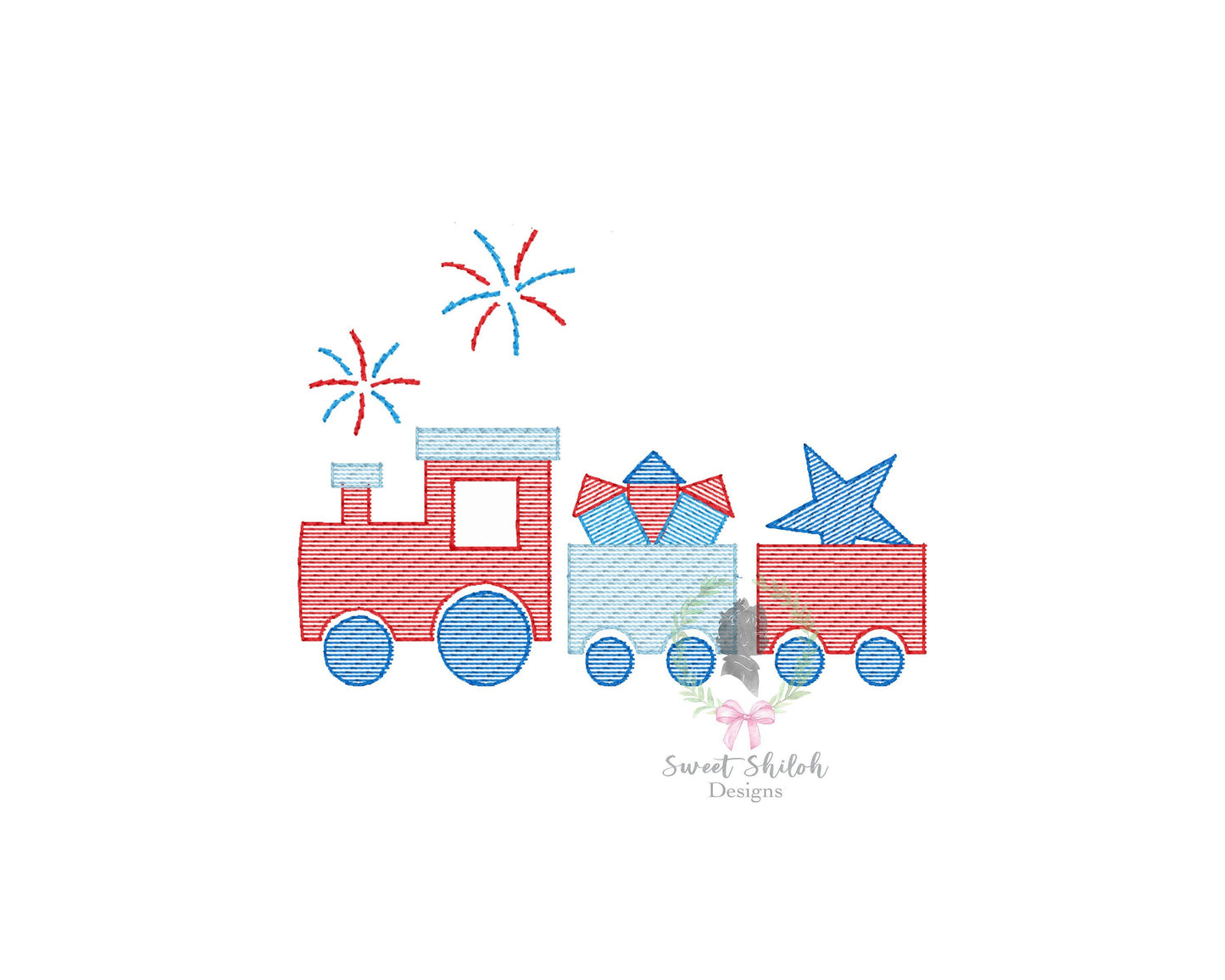 Independence Day Train Sketch