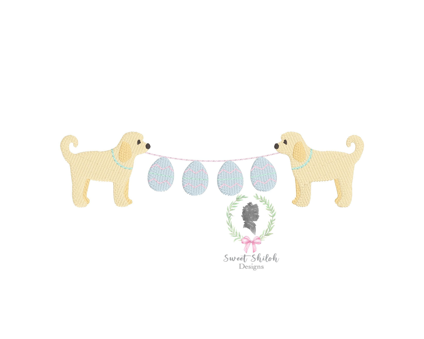 Golden Doodle Easter Egg Fill Embroidery