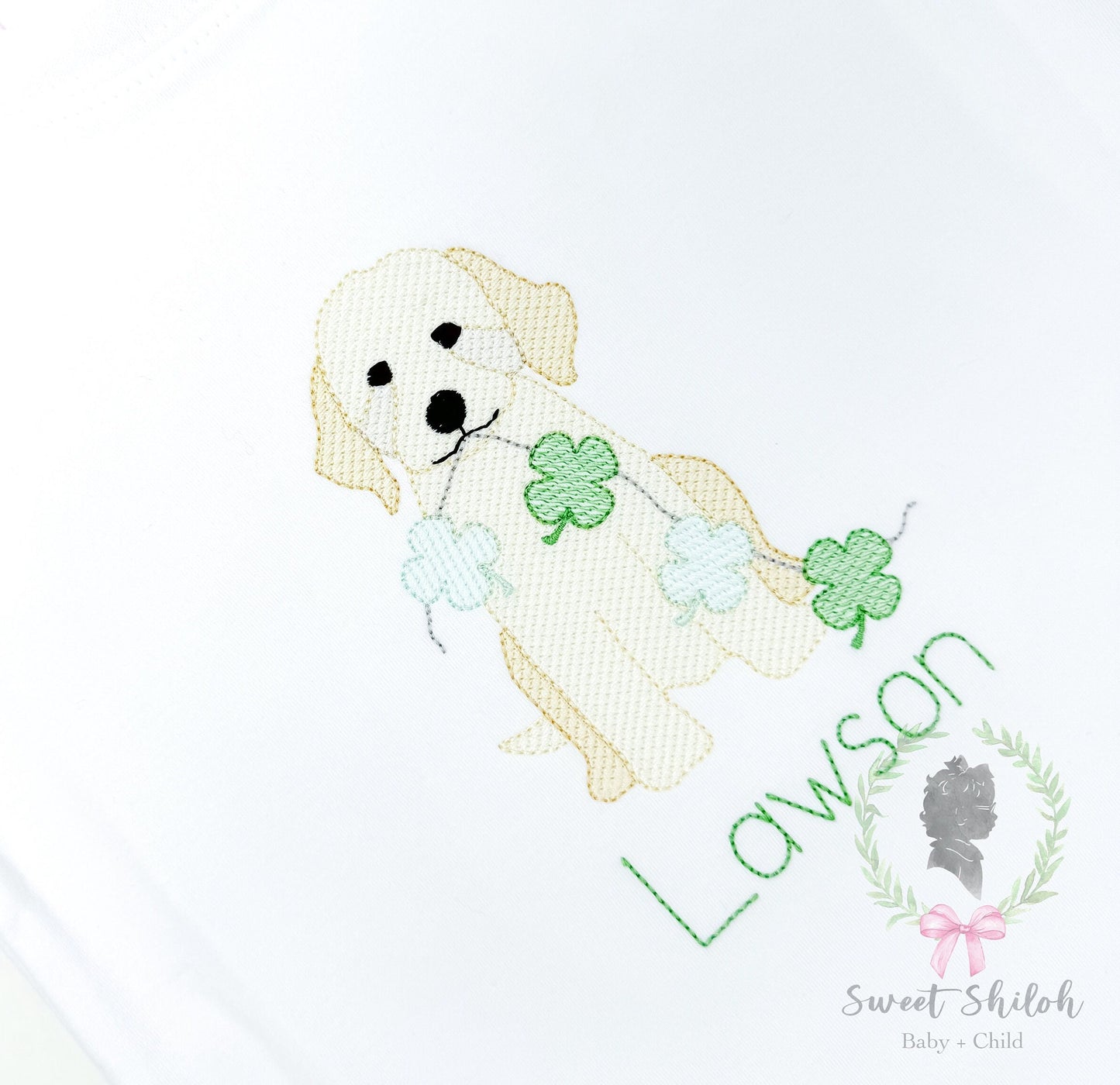 Goldendoodle St. Patrick Banner Sketch