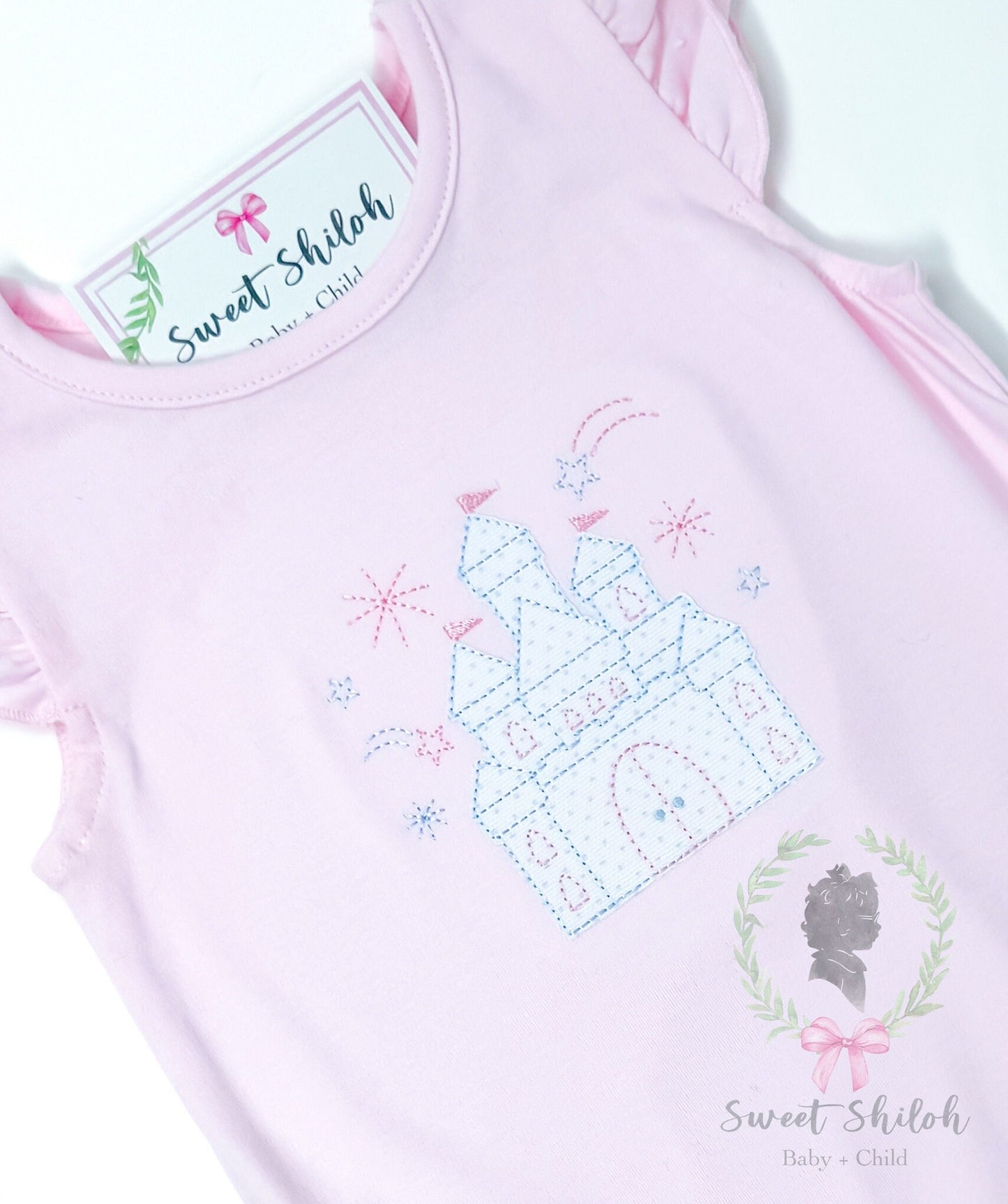 Fairytale Castle Bean Stitch Applique