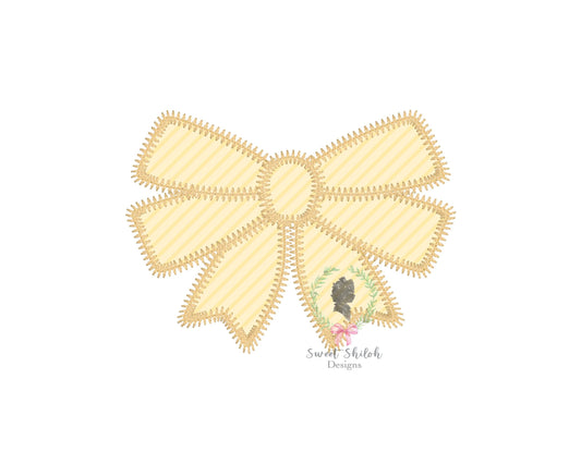 Gift Bow Zigzag Applique