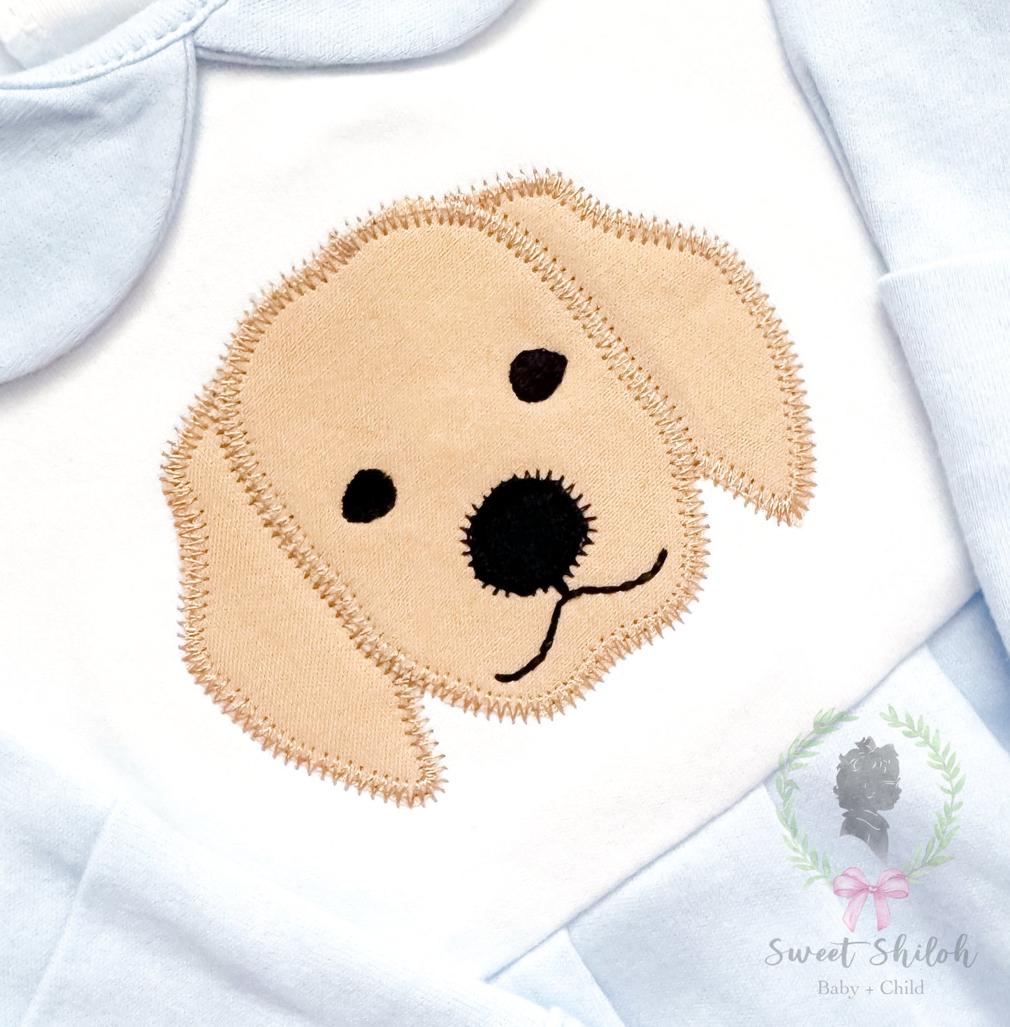 Labrador Puppy Zigzag Stitch Applique