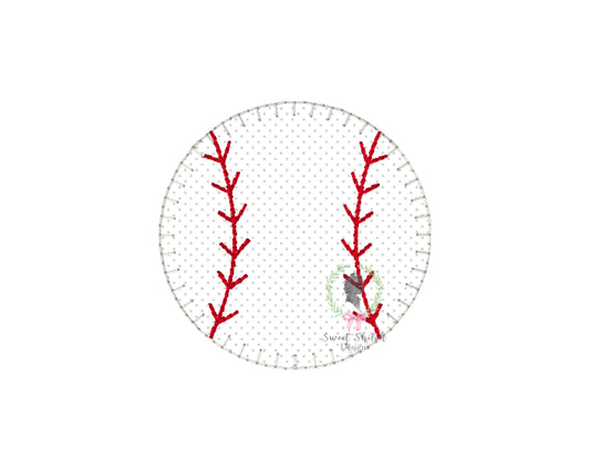 Baseball Blanket Stitch Applique