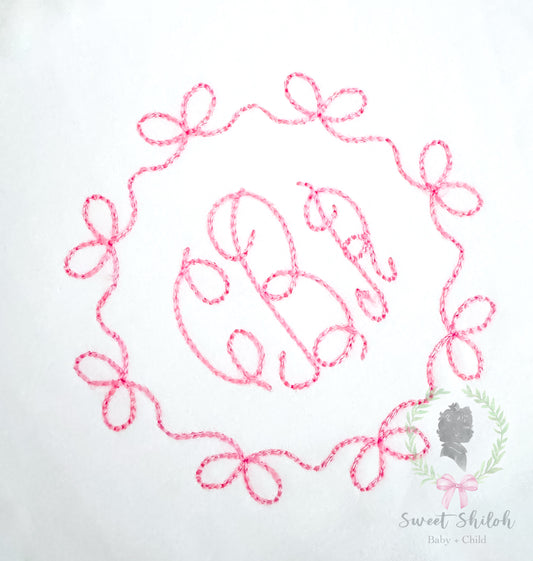Bow Monogram Frame