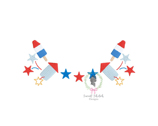 Firecracker Popsicle Frame Fill