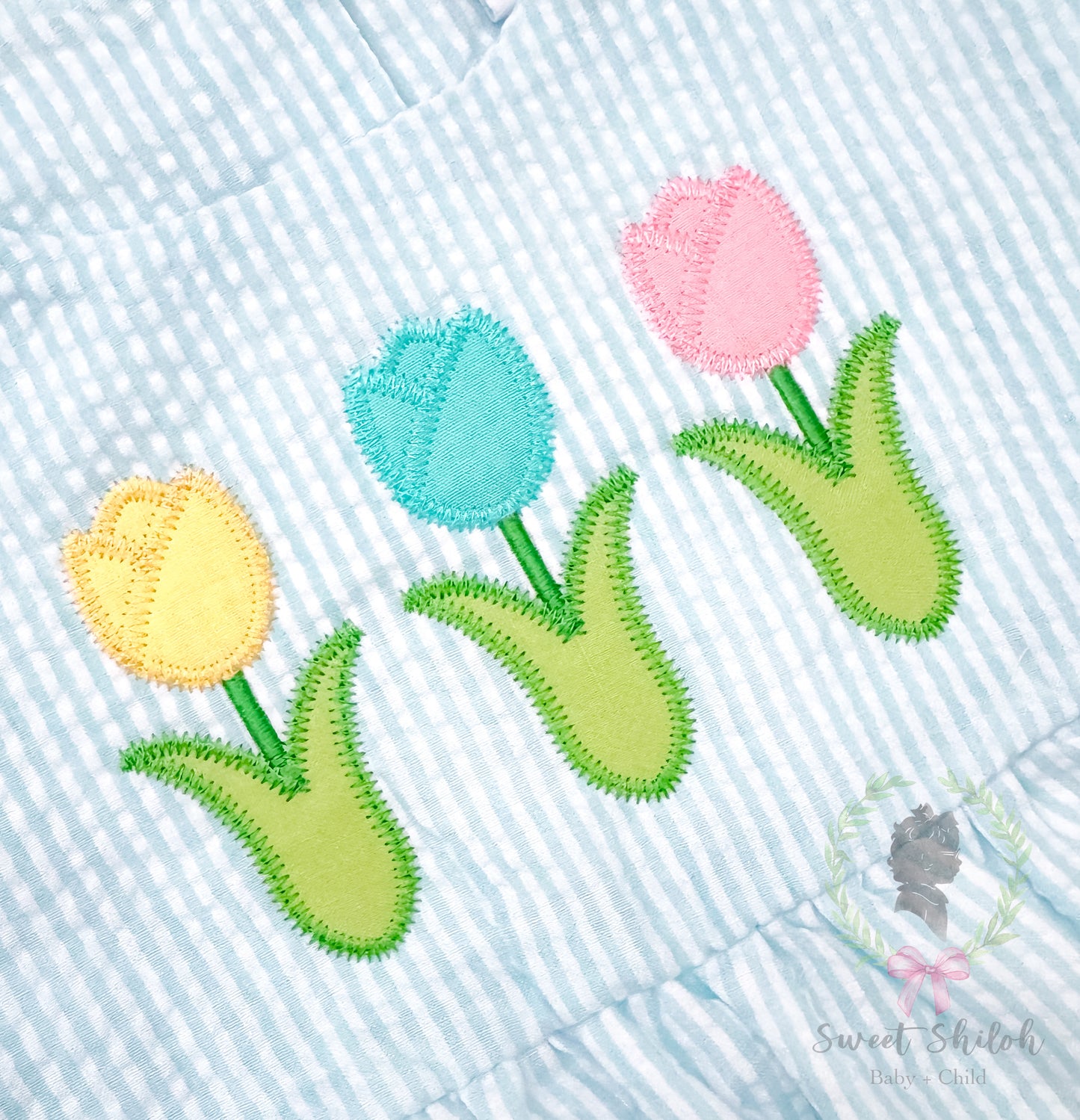 Tulip Trio Zigzag Stitch Applique