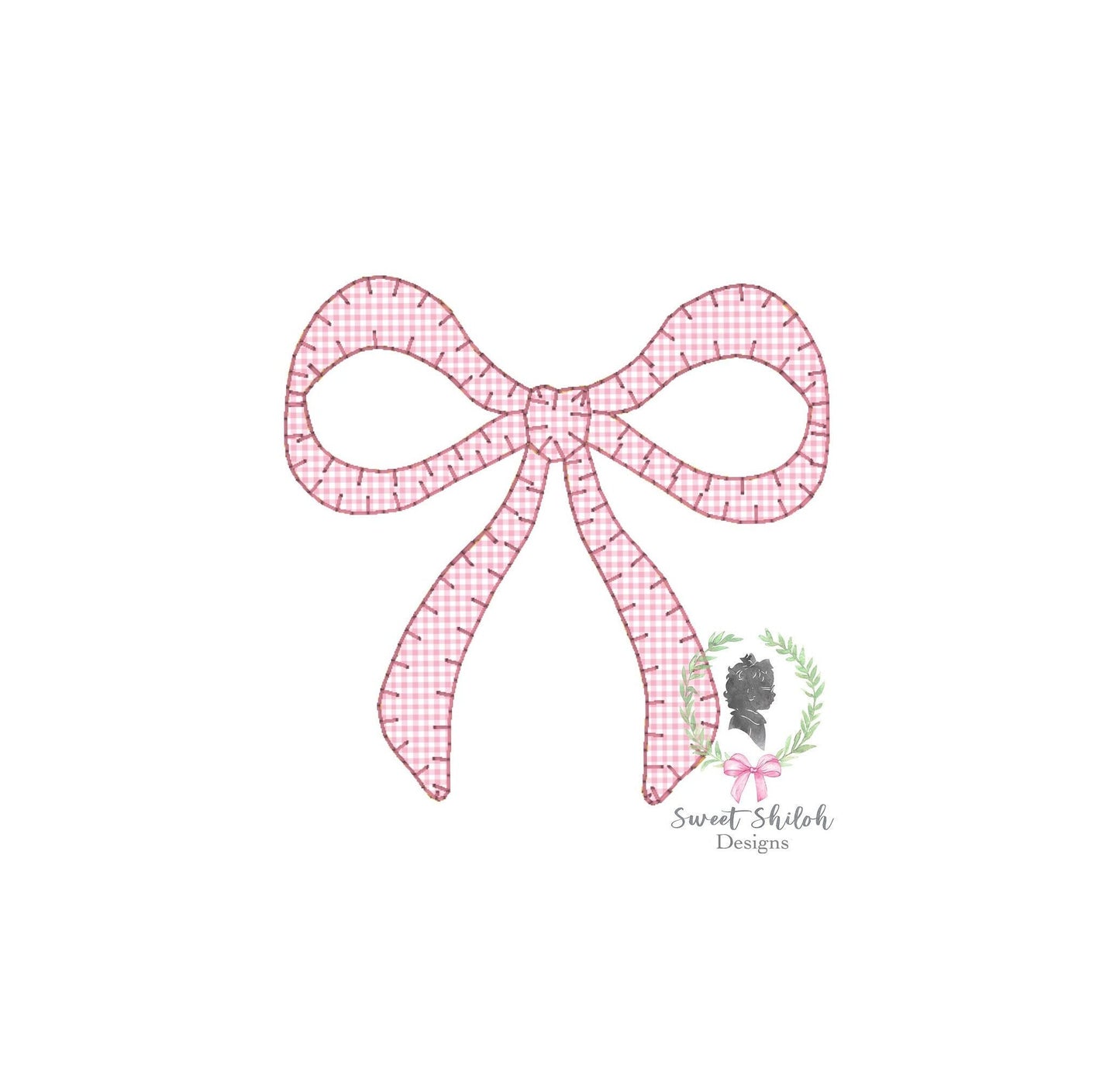 Bow Blanket Stitch Applique