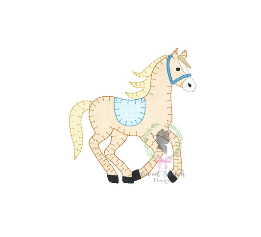 Derby Horse Blanket Stitch Applique