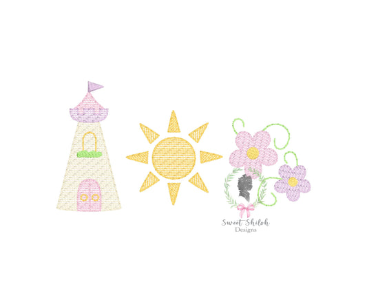 Tower Princess Trio Sketch