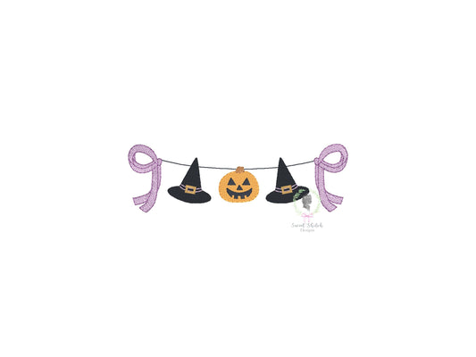 Witch Hat Bunting Frame Fill