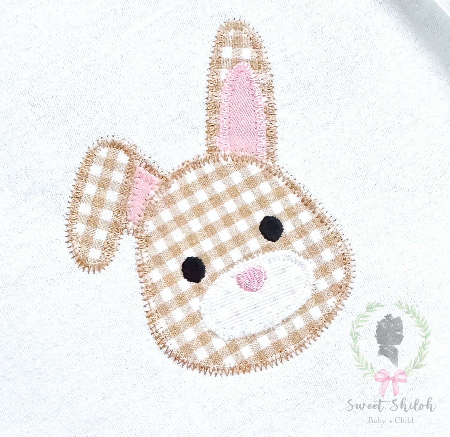 Bunny Head Zigzag Applique