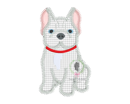 Frenchie Zigzag Stitch Applique