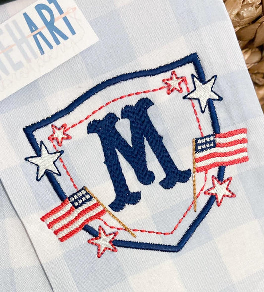 American Flag Star Frame Fill