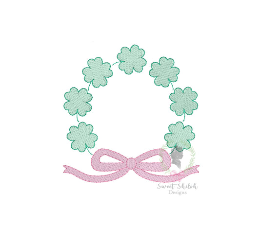 St. Patrick's Day Clover Bow Fill Frame