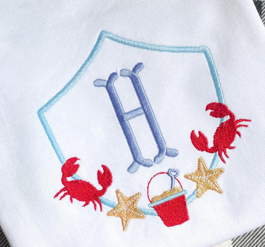 Beach Crab Crest Frame Fill