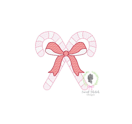 Candy Cane Bow Sketch