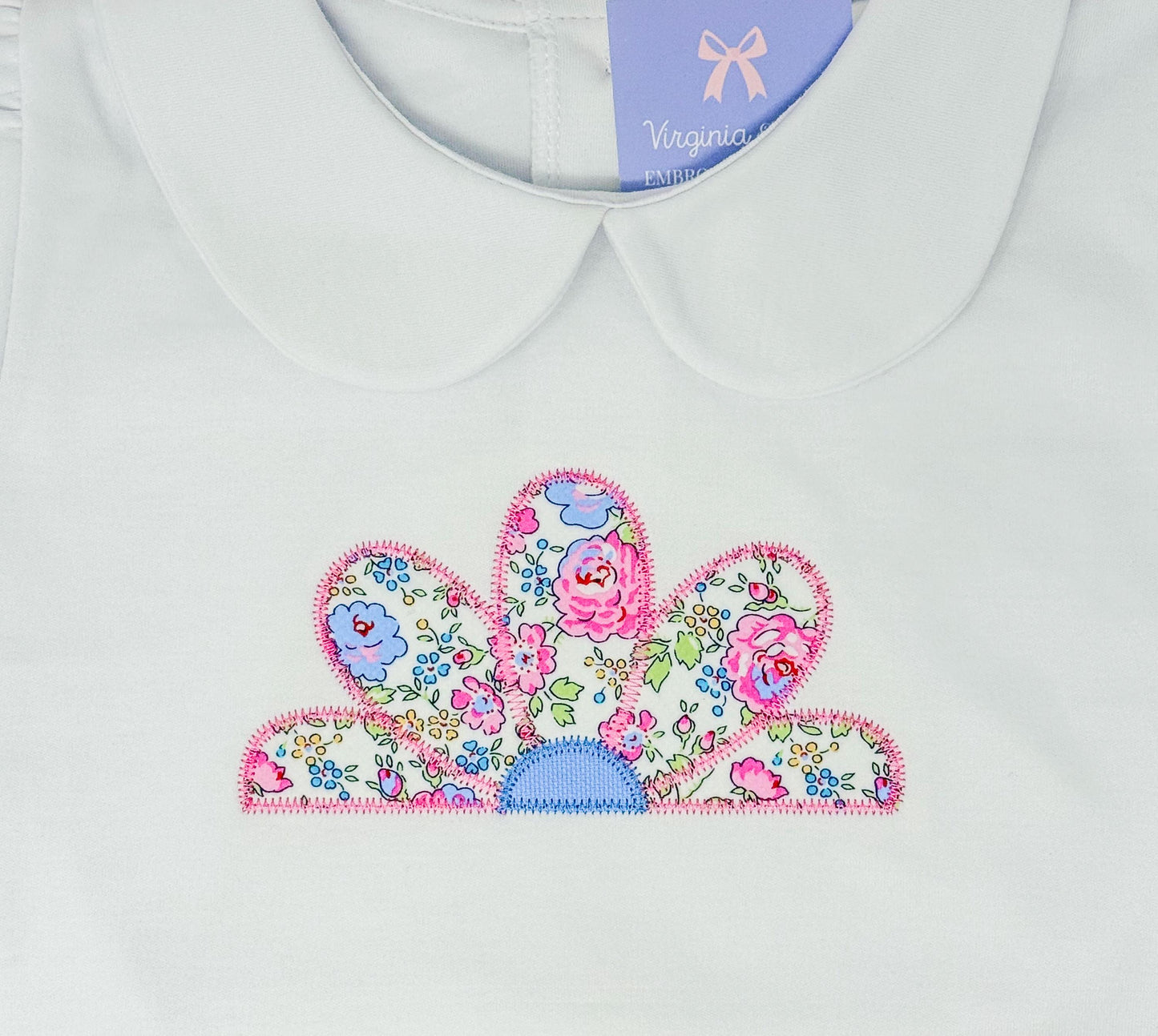Floral Zigzag Stitch Applique