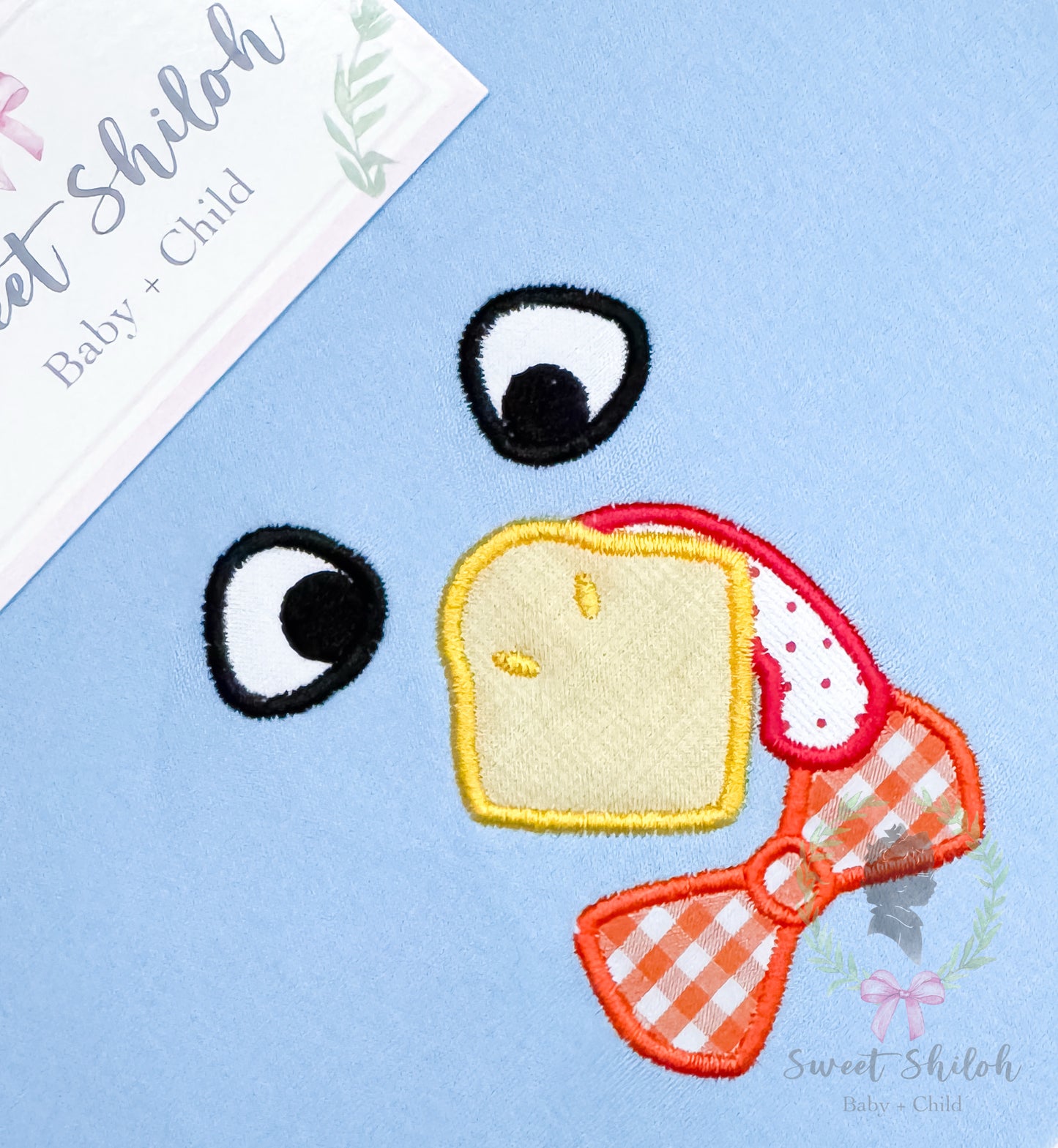 Turkey Face with Bowtie Satin Stitch Applique