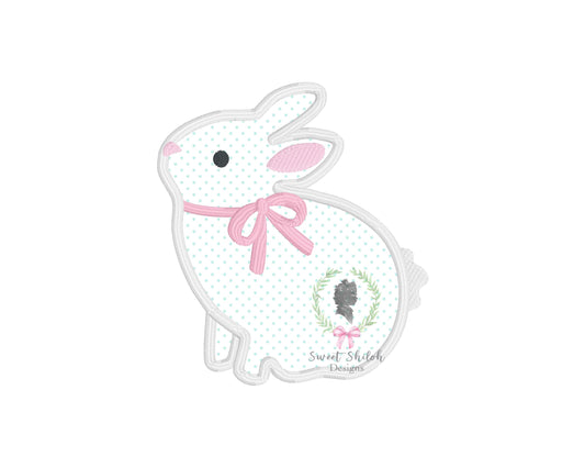 Bunny Rabbit Satin Stitch Applique