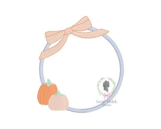 Bow Pumpkin Frame Fill