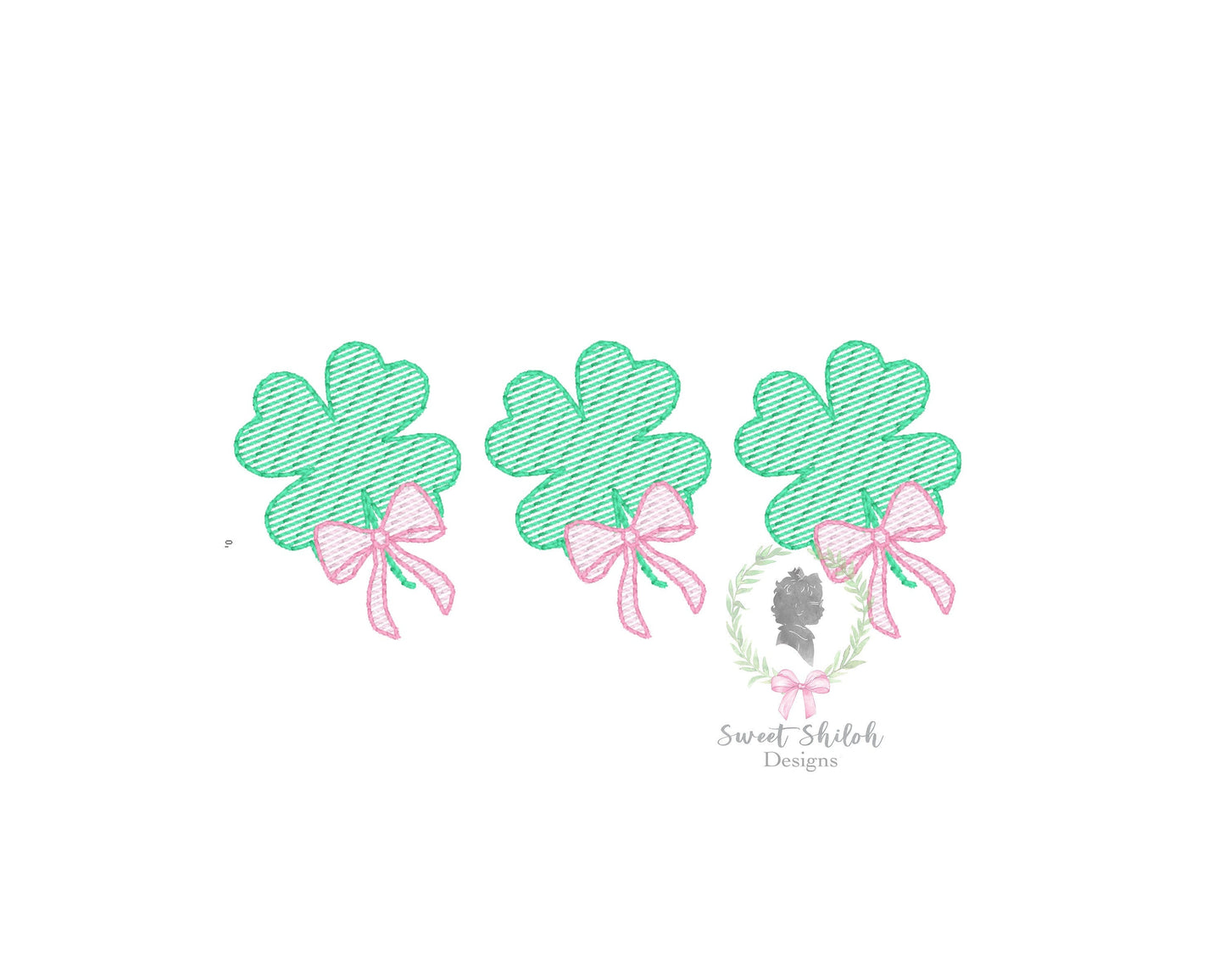 St. Patrick's Day Shamrock Bow Trio Sketch