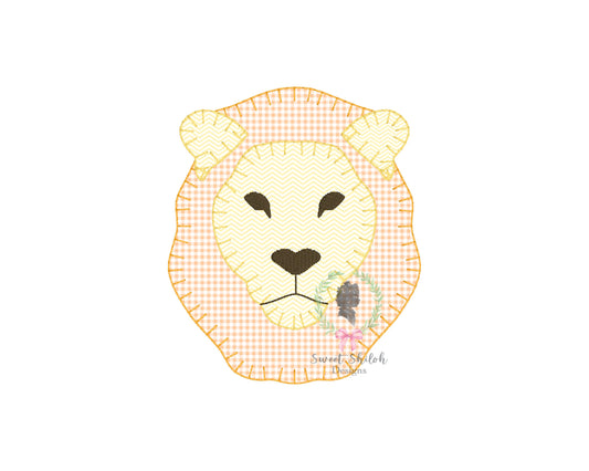 Lion Head Blanket Stitch Applique