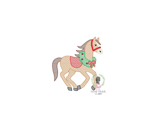 Christmas Horse Sketch