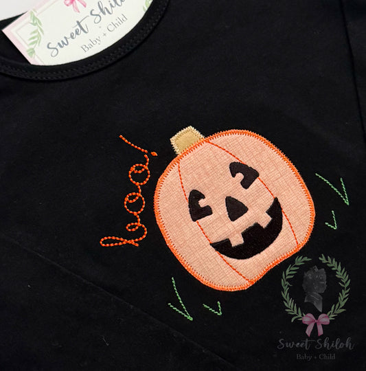 Build Your Own Jack O' Lantern Zigzag Stitch Applique