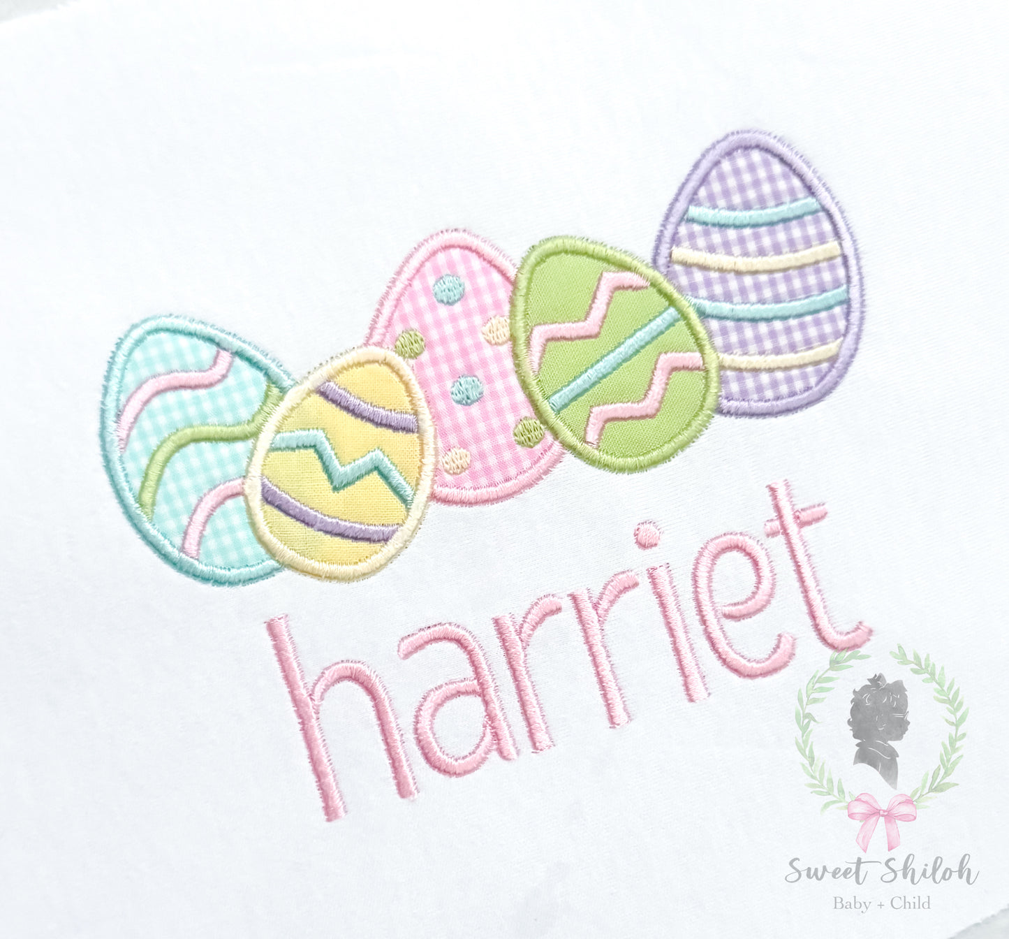 Easter Egg Bunch Satin Applique