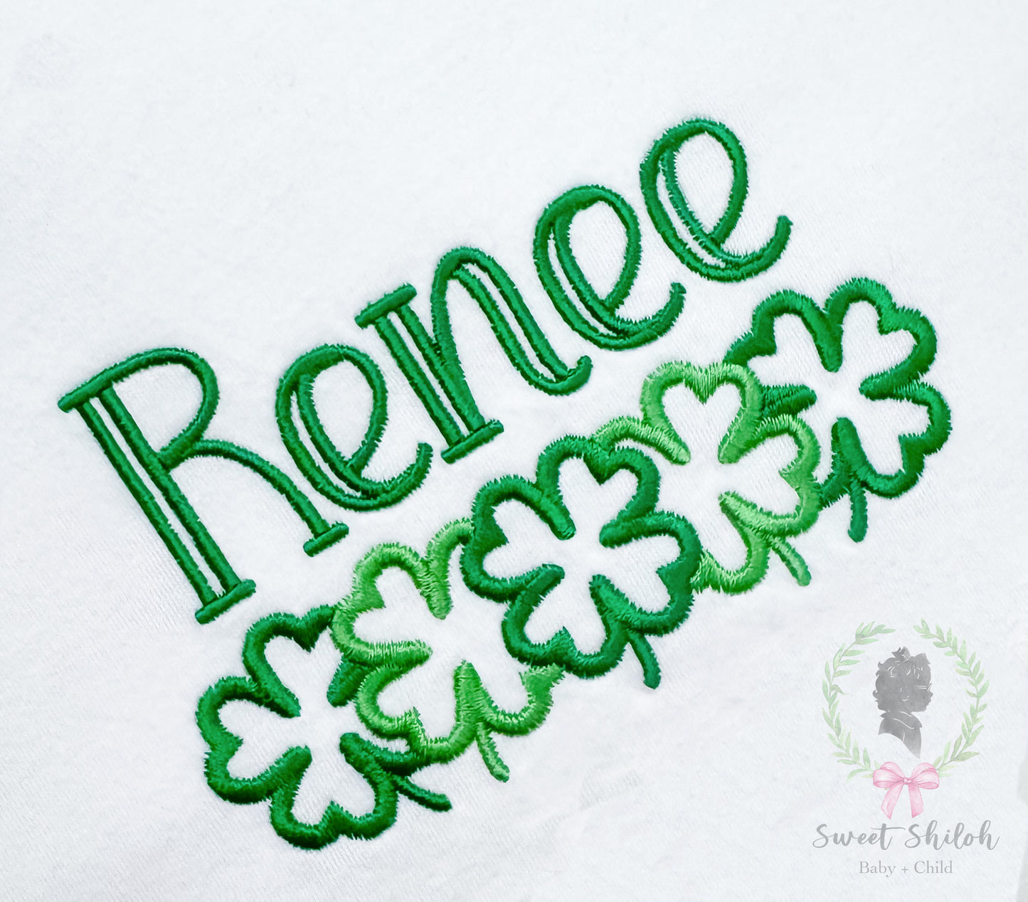St. Patrick's Day Shamrock Row Frame Outline
