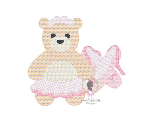 Ballerina Teddy Sketch