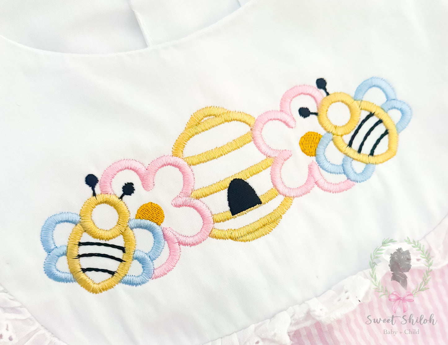 Bee Hive Flower Frame Outline