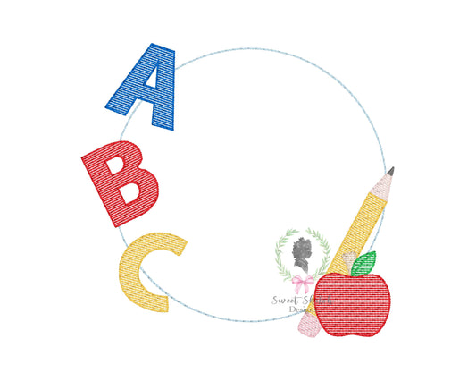 ABC Pencil Frame Sketch